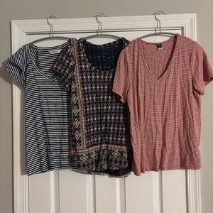 Old Navy/Lucky Brand/LC Lauren Conrad Bundle (3) Short Sleeve T-Shirts